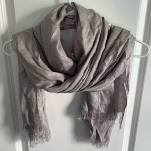 NWT Sears Shimmery Silver Oblong Scarf